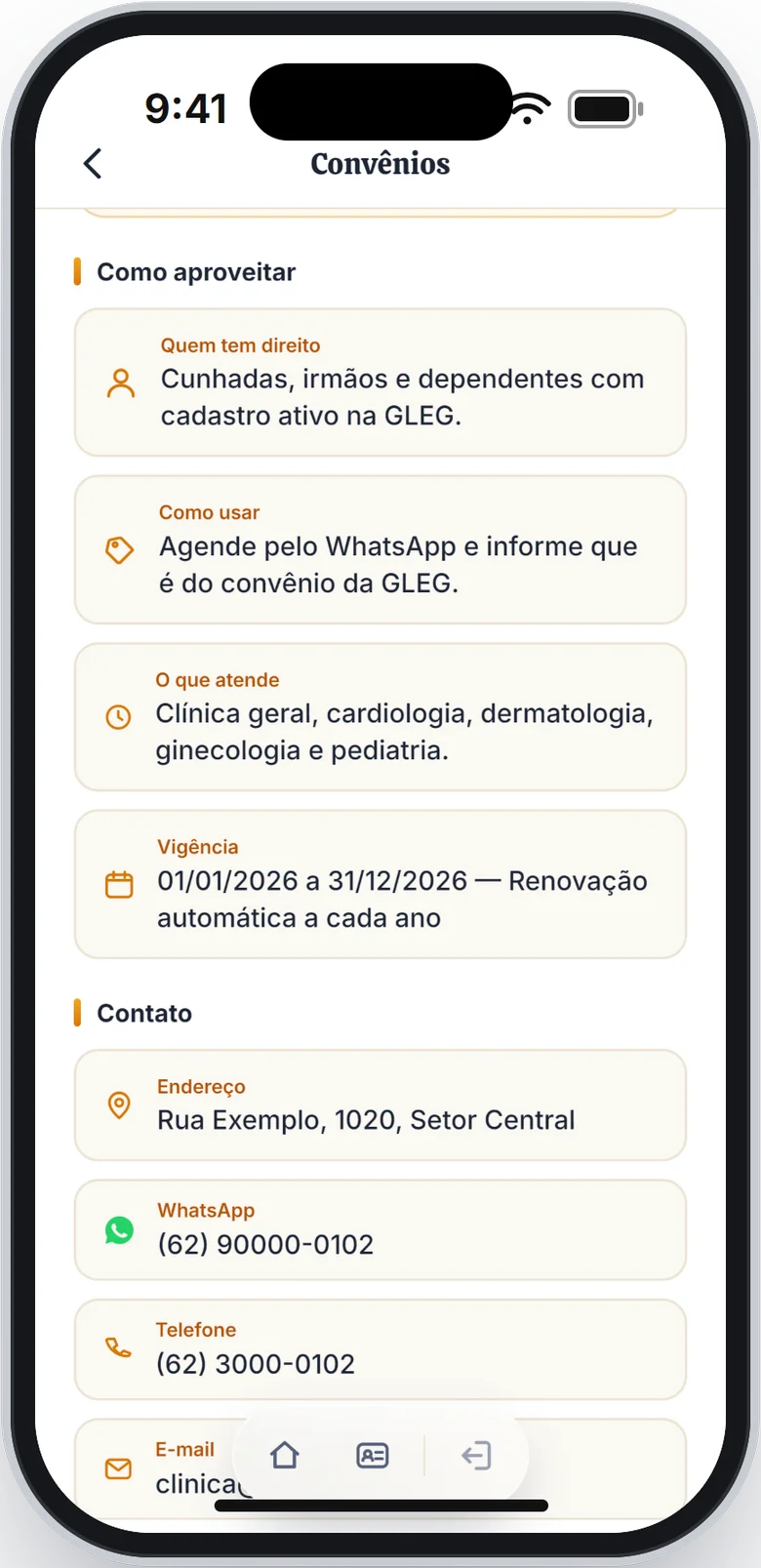 Seção Como aproveitar com Quem tem direito, Como usar, O que atende e Vigência